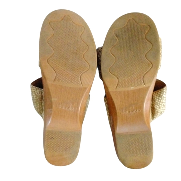 Dansko Sophie Sandal Snake Embossed Double Strap Buckle Mule Sandals Size 11 - Picture 7 of 10